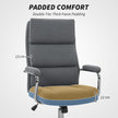 HOMCOM Executive Office Chair, Linen Fabric Computer Desk Chair with Double-Layer Back Cushion, Rocking Function – view 7