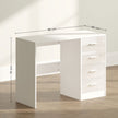 High gloss desk with 4 drawers – image 3