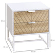 White & oak bedside table – image 3