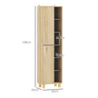 Tall slim wood-effect bathroom cabinet – image 3