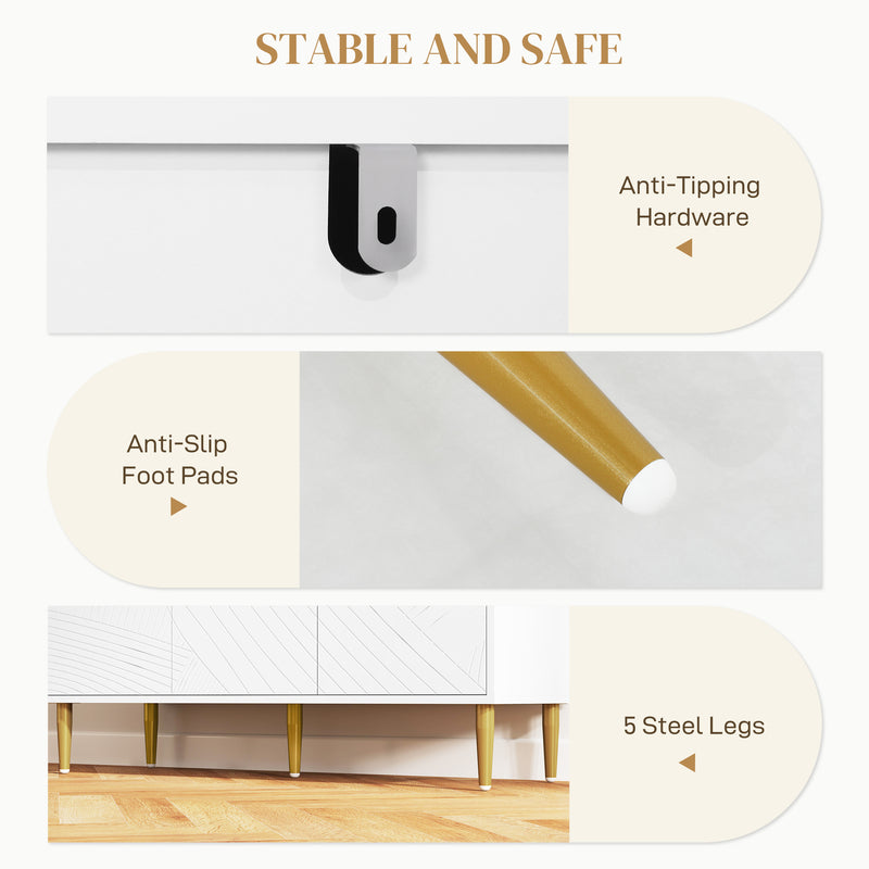 White & gold sideboard – image 7