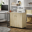 Lockable office storage cabinet – oak – image 9