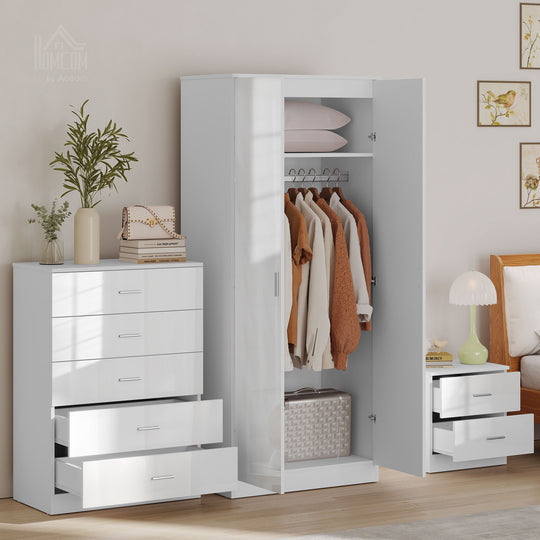 White high gloss bedroom set – image 2