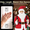 Santa figure shown singing and moving