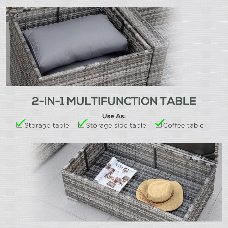 Rattan corner sofa set with storage – image 6