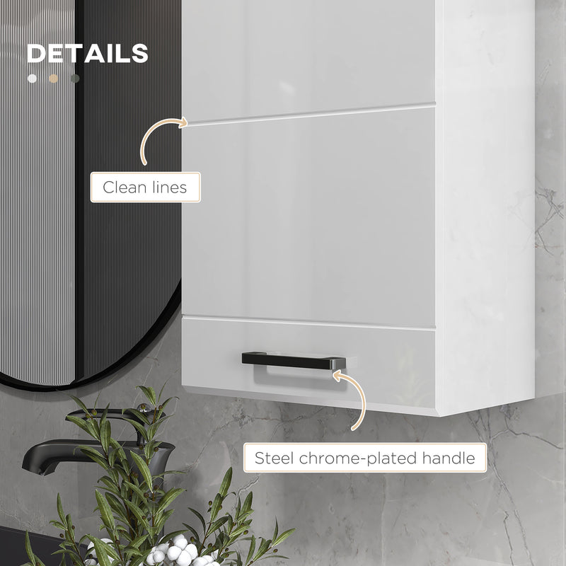 High gloss bathroom wall cabinet – image 6