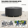 Outsunny Round Garden Furniture Cover, Waterproof Garden Table Cover, 420D Heavy Duty Oxford for Outdoor, Dia.214 x 70 – view 3