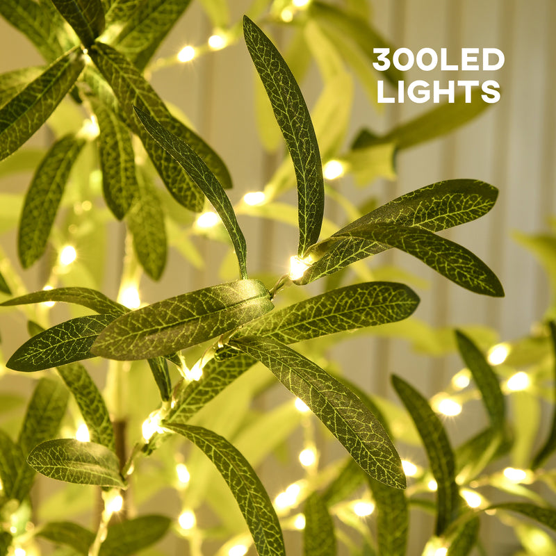 Close-up of warm white LED lights