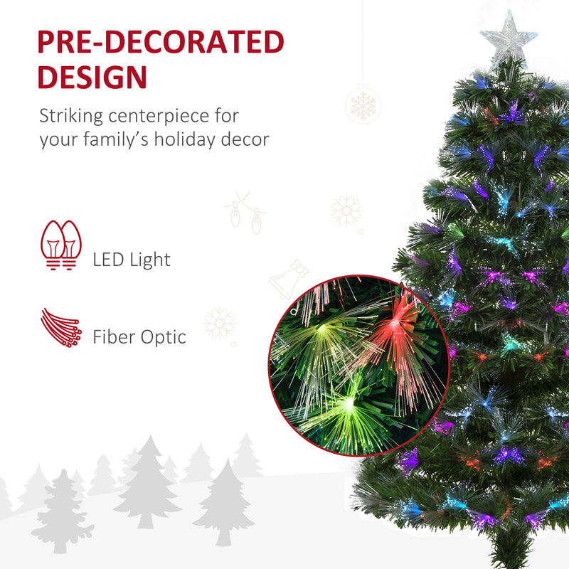 4ft multi-colour fibre optic Christmas tree – image 5