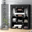 125 cm black fabric wardrobe – image 4