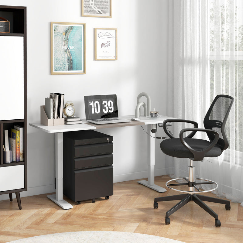 Anti-tilt 3-drawer steel filing cabinet – image 9