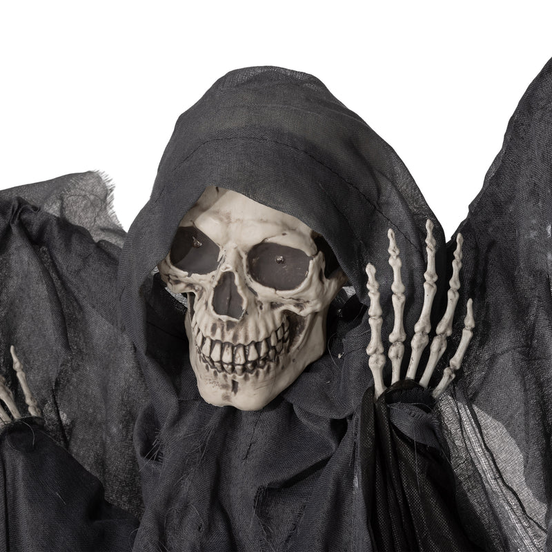 195cm Animated Winged Grim Reaper with Glowing Eyes & Sound – image 8 of 9