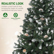 5ft snow-flecked tree with pine cones – image 5