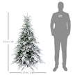 5ft pre-lit bushy flocked Christmas tree – image 3
