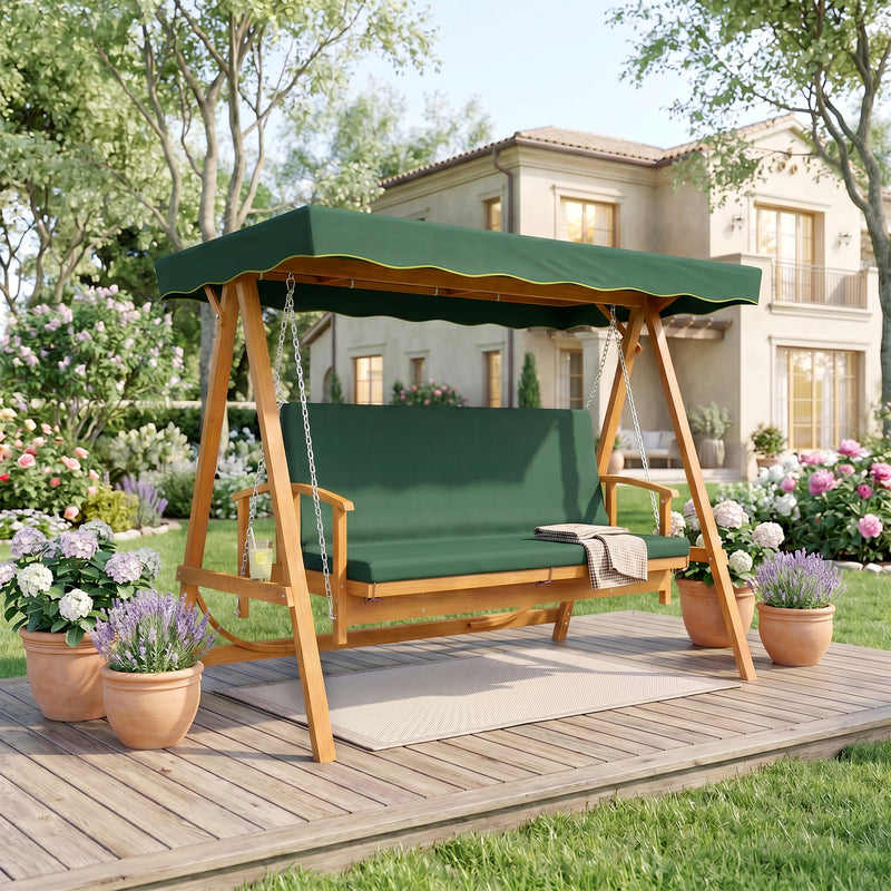 2-in-1 wooden swing seat – image 2