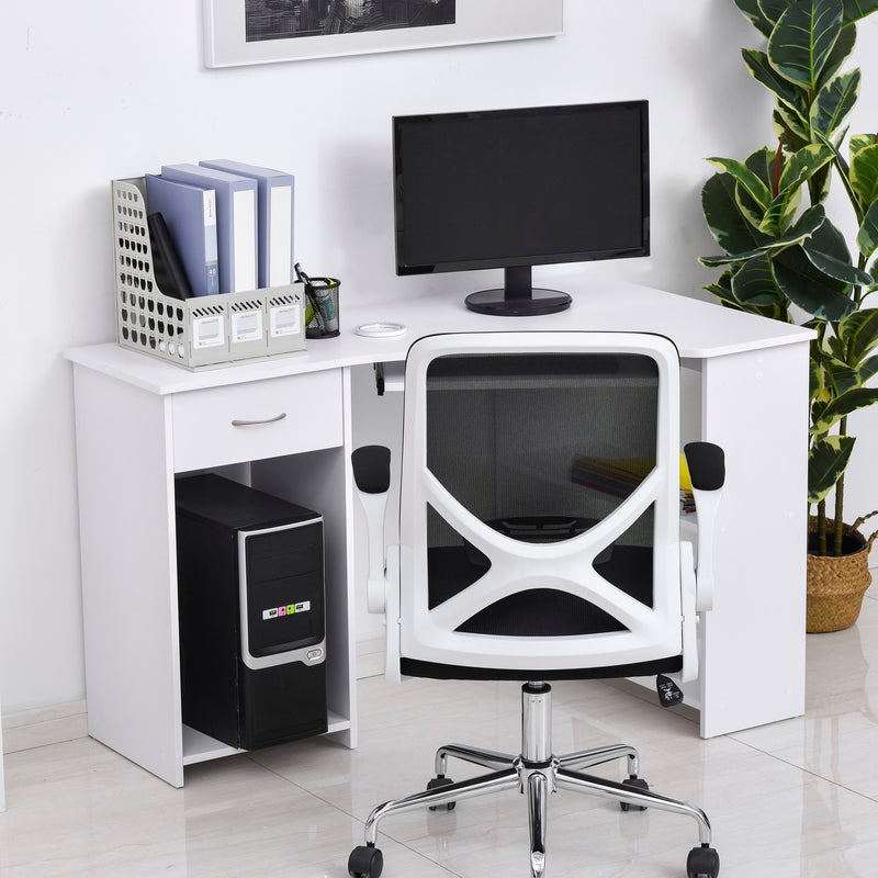 L-shaped corner desk with keyboard tray – image 7