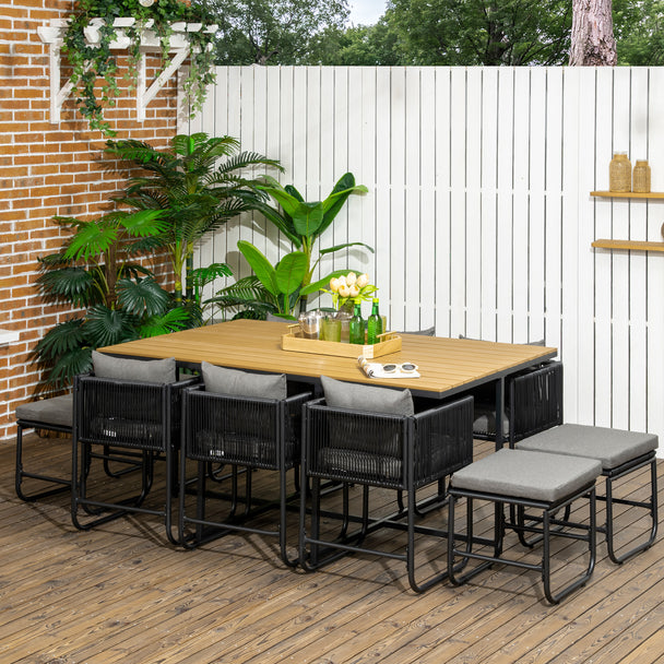 10-seater rattan cube dining set – image 2