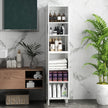 Tall high-gloss bathroom cabinet – image 6