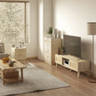 4-drawer rattan panel chest – image 7