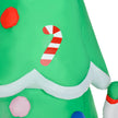 Illustrative Christmas scene with several inflatable decorations