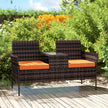Rattan double chair with middle table – image 9