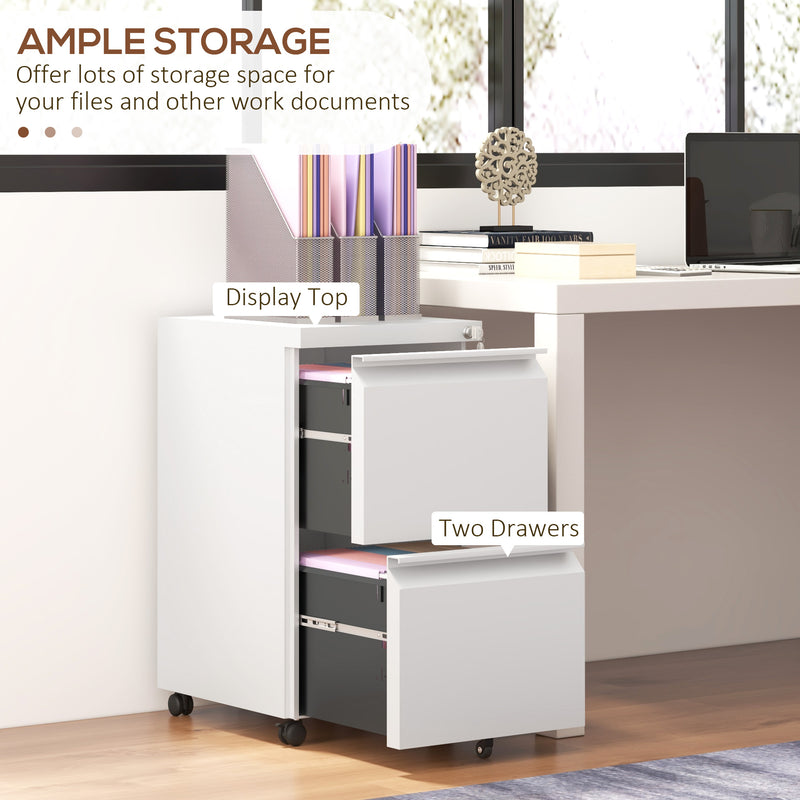 2-drawer metal filing cabinet – image 4
