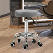 Grey round rolling stool – image 9