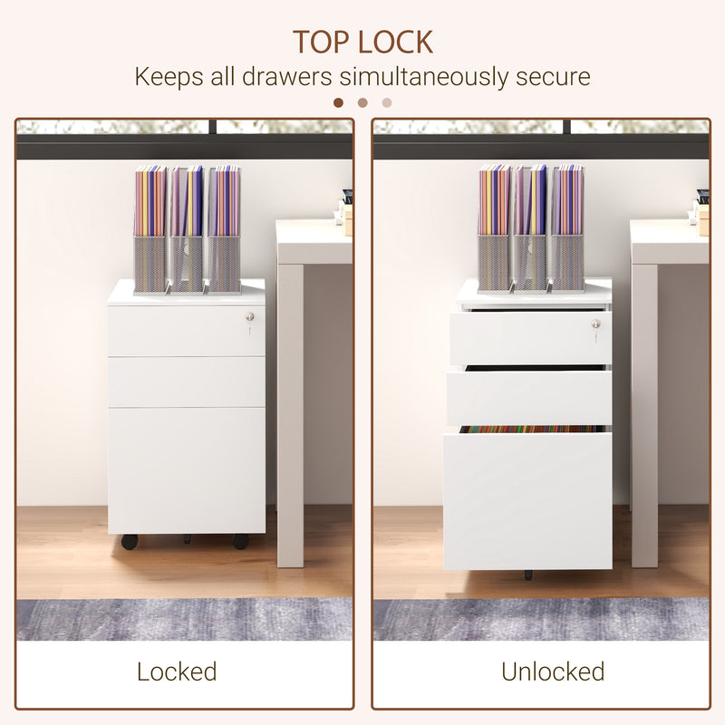 3-drawer steel filing cabinet – image 6