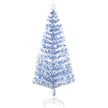 HOMCOM 6FT Artificial Fibre Optic Christmas Tree Seasonal Decoration w/ LED Lights Pre-Lit Easy Store White Blue – view 10