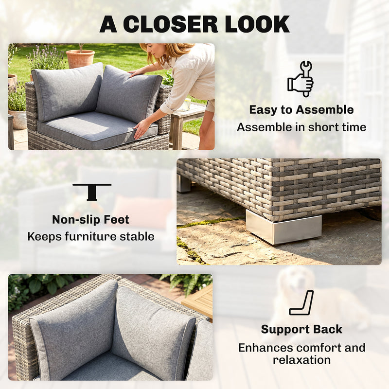 Rattan corner sofa chair – image 4