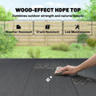 Wood-effect garden dining table with X-legs – image 5