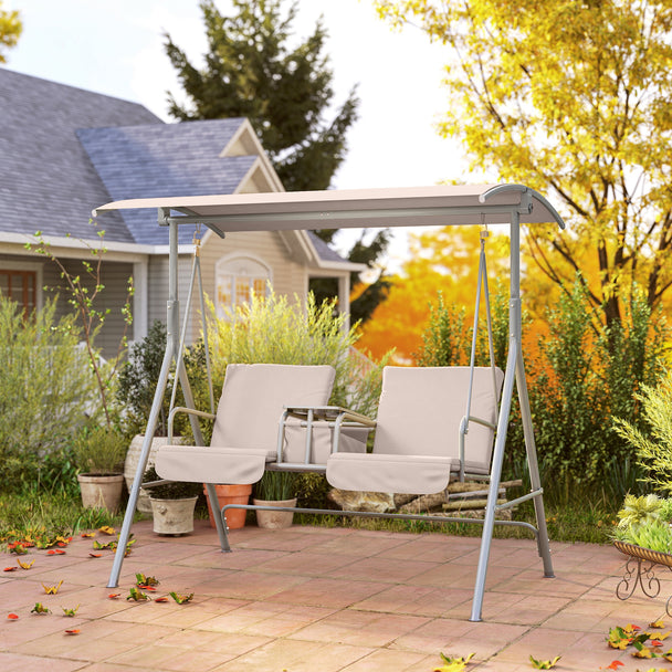 2-seater garden swing chair – image 2