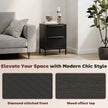 2-drawer fabric bedside chest – image 8