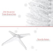 HOMCOM 5ft Unlit Artificial Christmas Tree, Pencil Slim Xmas Tree with Solid Stand and Realistic Branches, White – view 6