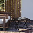Folding rattan side table – image 2