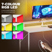 HOMCOM 147cm Gaming Desk with Charging Station and Monitor Stand, Computer Table for Home Office with RGB Lights, White – view 5