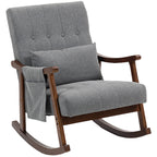 Wood Frame Rocking Accent Chair - Grey