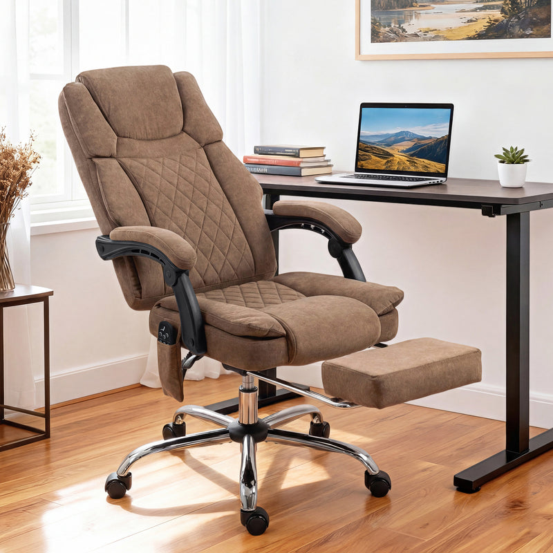 HOMCOM Office Chair with 6-Point Vibration Massage and Heat, Executive Computer Desk Chair with High Back, Reclining – view 10