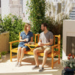 Outsunny Wooden Bench with Liftable Middle Table, Outdoor Bench, Patio Loveseat for Porch, Garden, Seats 2-3 People – view 9