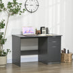 High gloss computer desk with cabinet – image 2