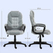 Faux leather office chair – grey – image 3