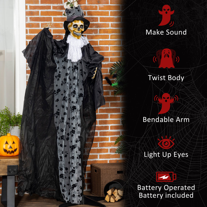 189cm Animated Ghost Bridegroom with Glowing Eyes – image 7 of 9