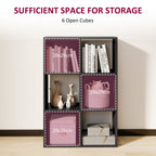 6-Cube Bookshelf - Black
