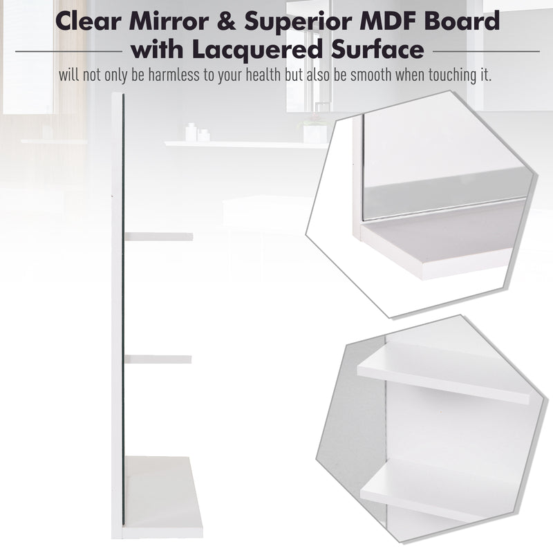 Wall mirror with shelves – image 7