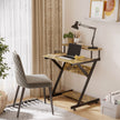 Industrial computer desk with monitor shelf – image 2