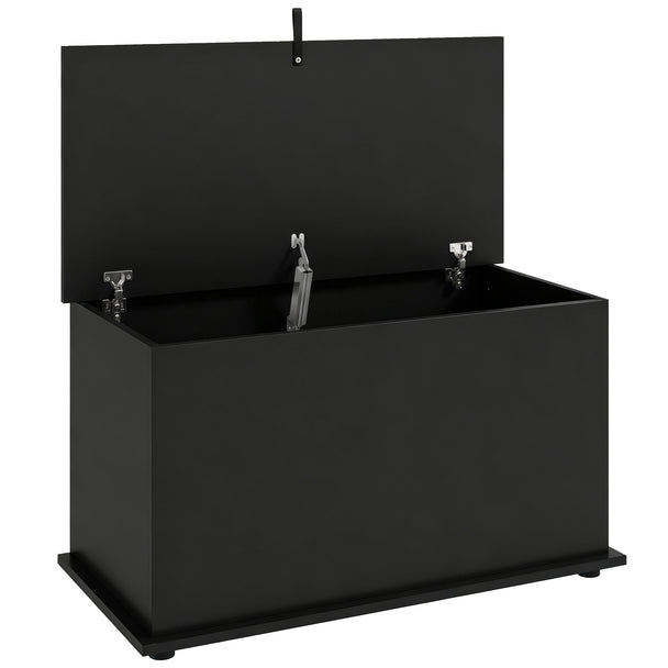 HOMCOM Storage Chest, 102L Blanket Box, Shoe Bench with Safety Hinged Lid, Bed End Bench for Bedroom, 80 x 40 x 45cm