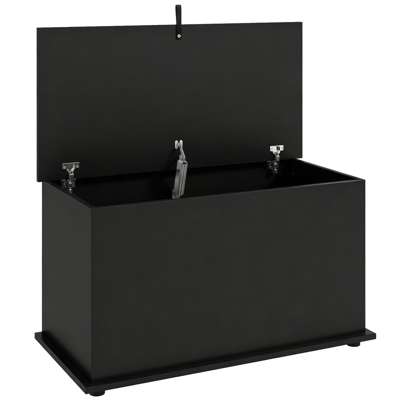 HOMCOM Storage Chest, 102L Blanket Box, Shoe Bench with Safety Hinged Lid, Bed End Bench for Bedroom, 80 x 40 x 45cm