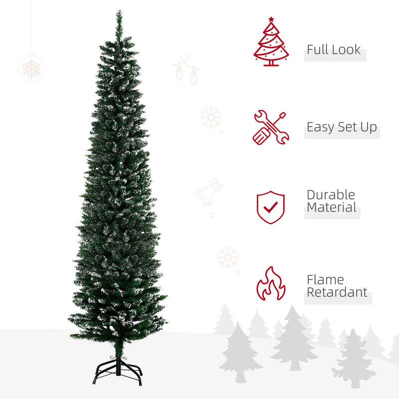 6ft snow-dipped pencil Christmas tree – image 4