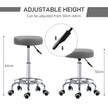 Grey round rolling stool – image 4