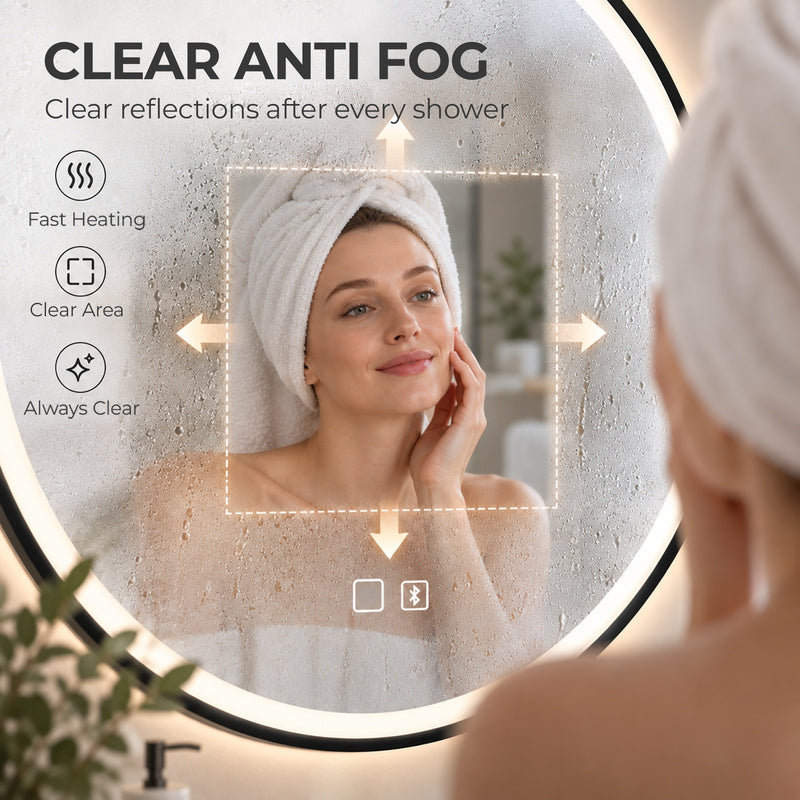 60cm round LED mirror – image 7